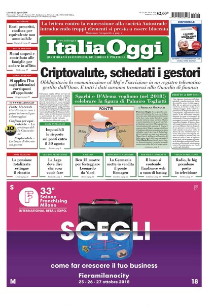 Italia oggi : quotidiano di economia finanza e politica